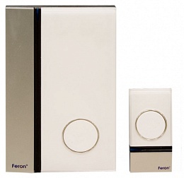 Feron W-628 звонок дверной (кнопка IP44) 32 мелодии 3*1,5V/AA белый 1/6/24