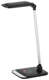 ЭРА NLED-460-14W-BK-S черный с серебром светильник настольный, рег. цетности, диммер, ночник,  (1/8)