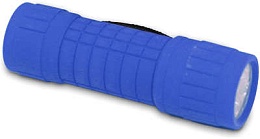 IN HOME Фонарь светодиодный FLP-31 пластиковый 9хLED 3хААА синий (1/350)