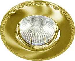 Feron 125Т МR-16 цвет мат.золото, основание золото светильник встраив. повор.1/10/100