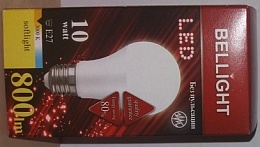 BELLIGHT Лампа светодиодная LED A60 220V/10W/E27 3000К