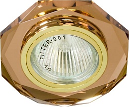 Feron 8020-2 MR-16, цвет коричневый, основание золото светильник встраив.1/10/50  