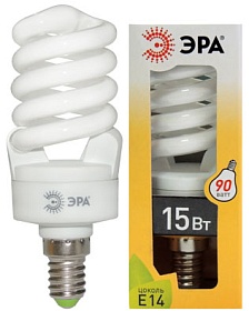ЭРА F-SP-15-827-E14 лампа энергосбер. витая (1/12/48) 