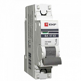 Автоматический выключатель ВА 47-63, 1P 16А (C) 4,5kA EKF PROxima