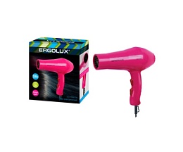 ERGOLUX Фен ELX-HD06-C14 розовый (фен ПРОМО, 1200Вт, 220-240В)