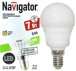 Navigator NLL-G45-7-230-6.5K-E27 лампа светодиодная 1/10/100